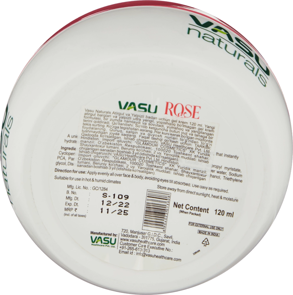 Крем-Гель для лица и тела Васу - Rose & Mint Skin Gel Cream 120мл в Узбекистане