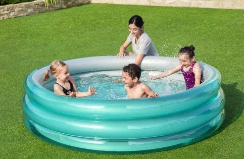 Bestway «Metallik» 201x53sm 51043 bolalar uchun shishiriladigan basseyni arzon