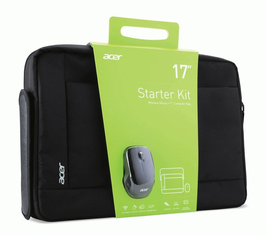 Сумка для ноутбука Acer Starter Kit 17" BELLY BAND + Мышь Acer Starter Kit AAK920 черный купить