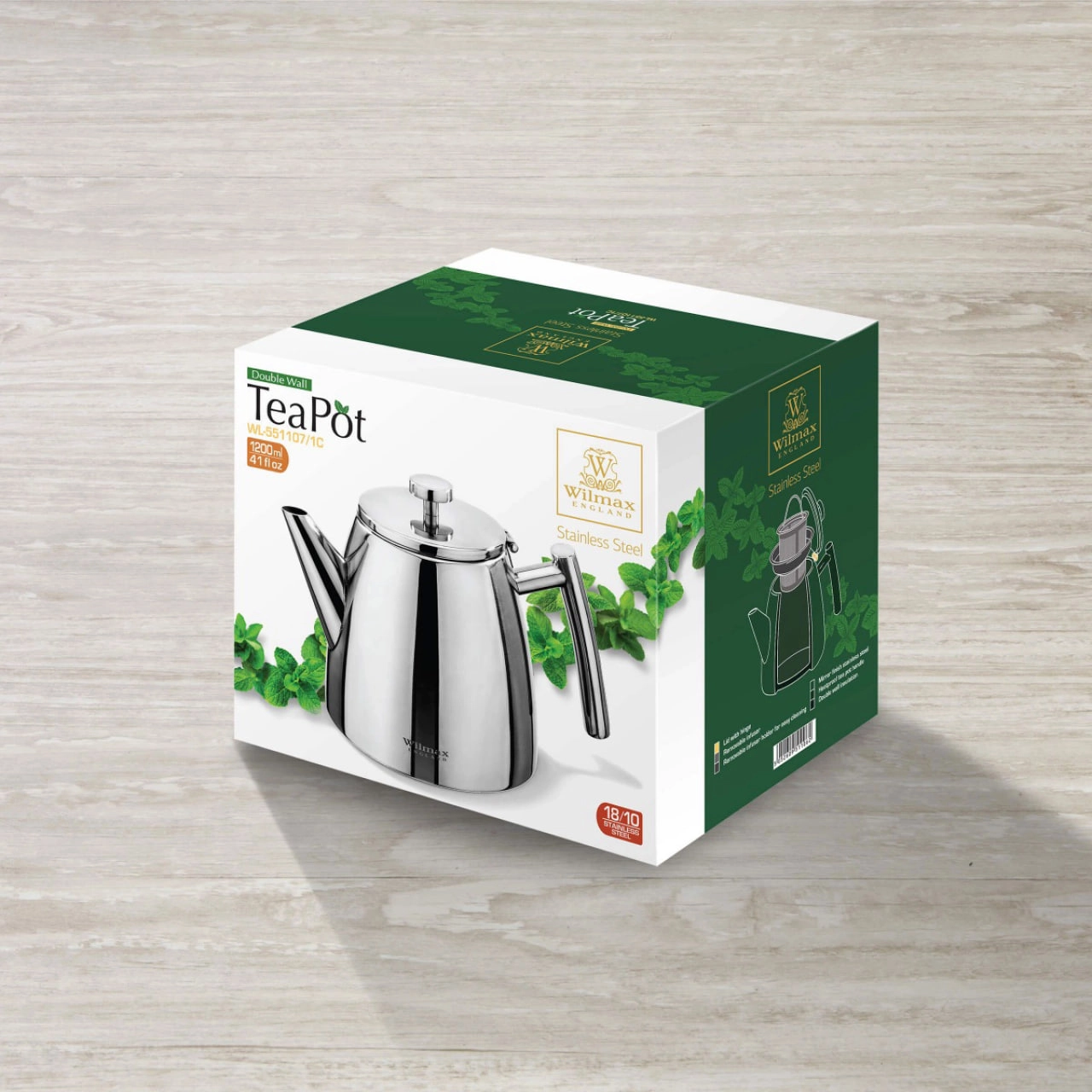 Заварочный чайник Wilmax 1200 мл WL‑551107/1C купить