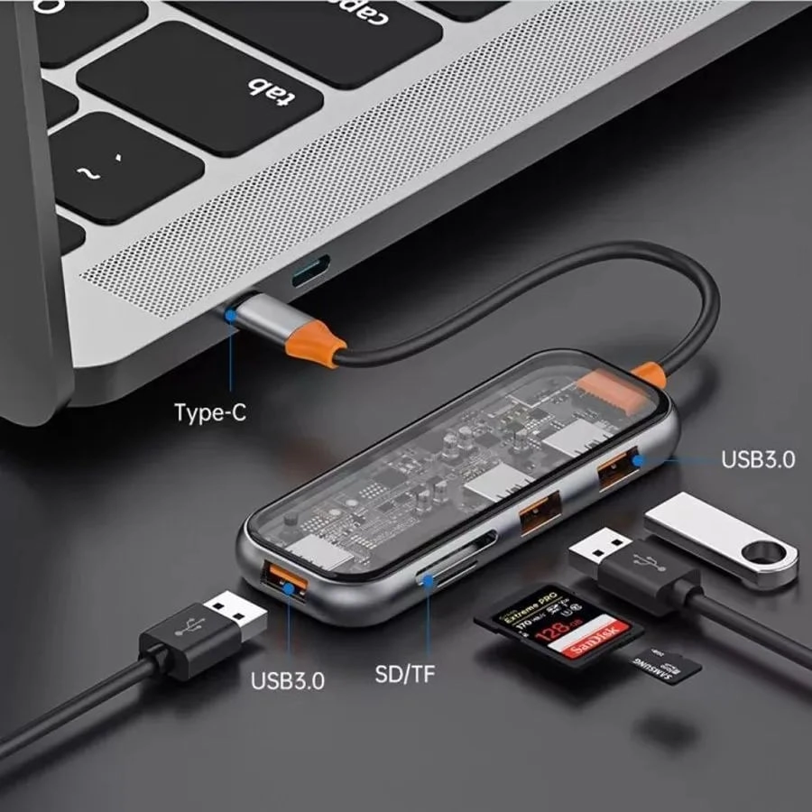 WiWU Cyber Hub CB005 5 in 1 USB-C HUB adapteri onlayn