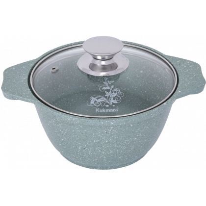 Кастрюля Kukmara 1 л линия Мраморная (Тёмный мрамор, Кофейный мрамор) рассрочка