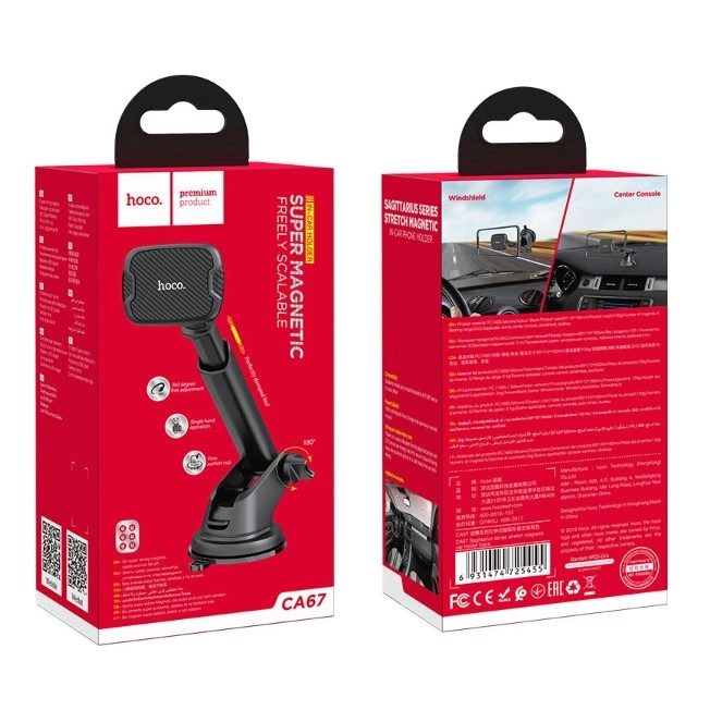 Hoco CA67 qora magnitli smarfon tutqichi sotib olish