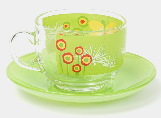 Pop flower green – 46 buyumli Luminarc dasturxon servizi (N6733) O'zbekistonda