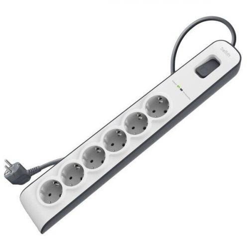 Сетевой фильтр Belkin c защитой от перенапряжения, 6 роз. 650 Дж, UL 500 В, кабель 2м (BSV603vf2M) купить