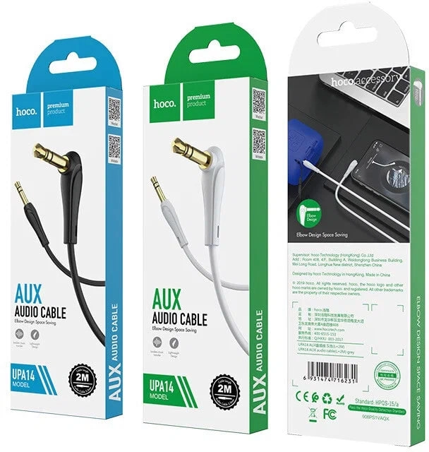 Кабель AUX Hoco UPA14 3.5мм Черный в Узбекистане