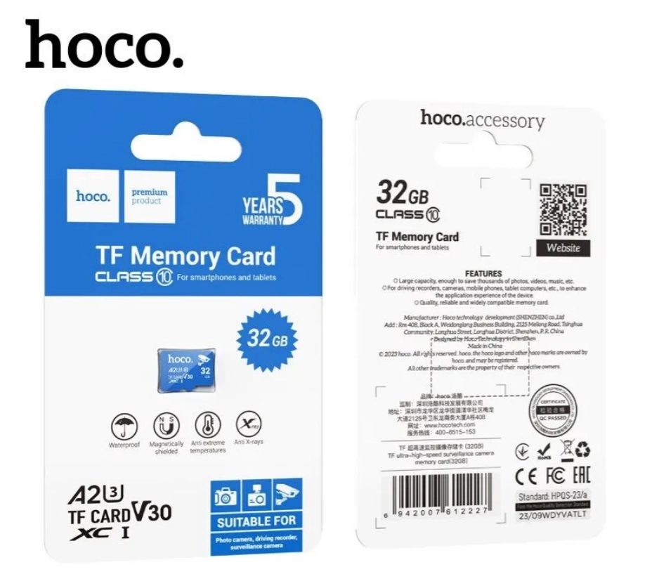 Hoco 32GB Micro Class 10 xotira kartasi onlayn