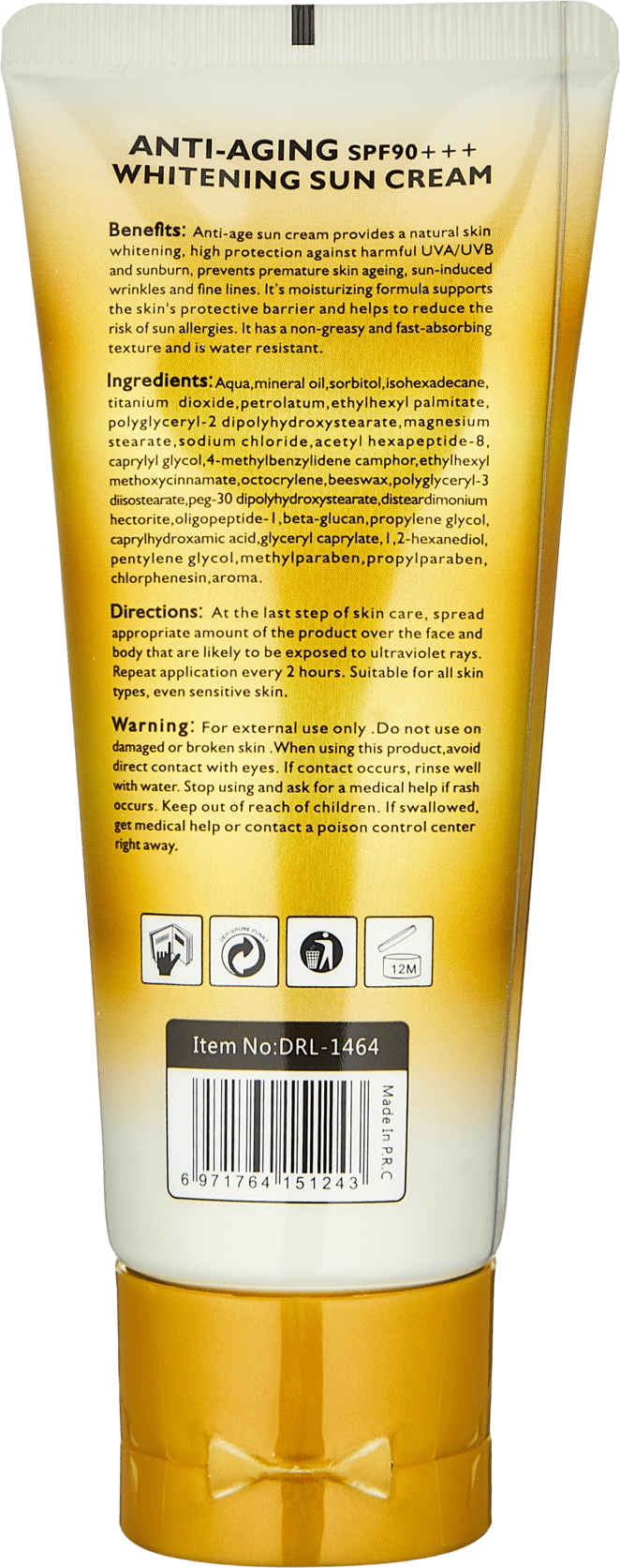 Anti-aging sun cream spf 90+ quyoshdan saqlovchi surtma arzon