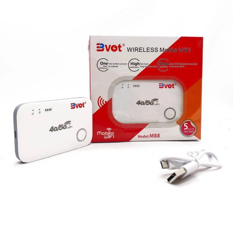 Bvot 4G/5G M88 LTE Mobile WiFi, White mobil routeri arzon