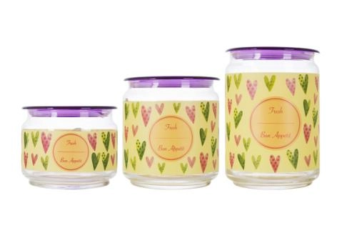 LUMINARC PLANO COLORFUL HEARTS (3ta) bankalar to‘plami sotib olish