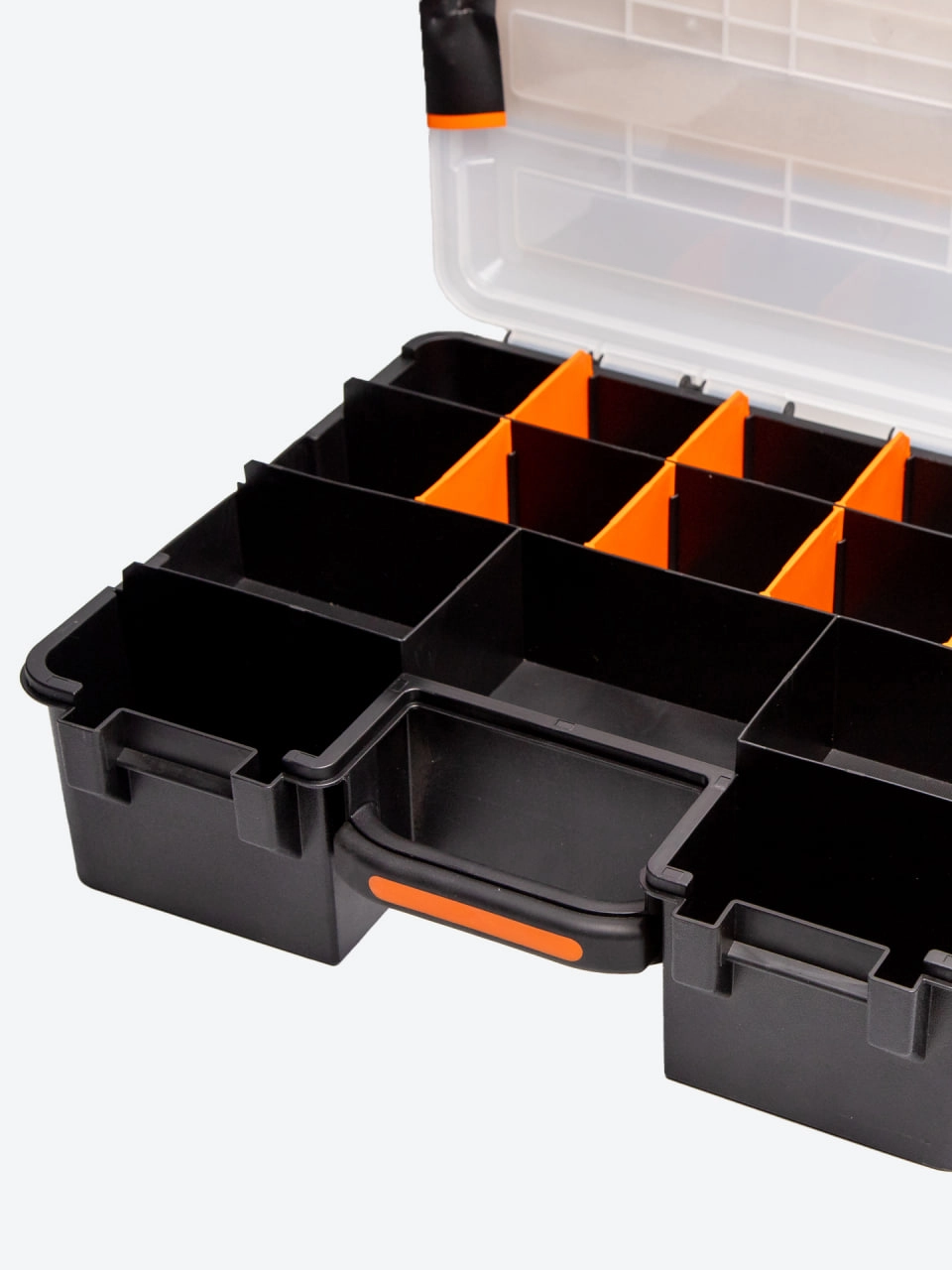 TACTIX 320043 asboblar va mayda detallar uchun organayzer, dastali qulay quti bo'lib to'lash