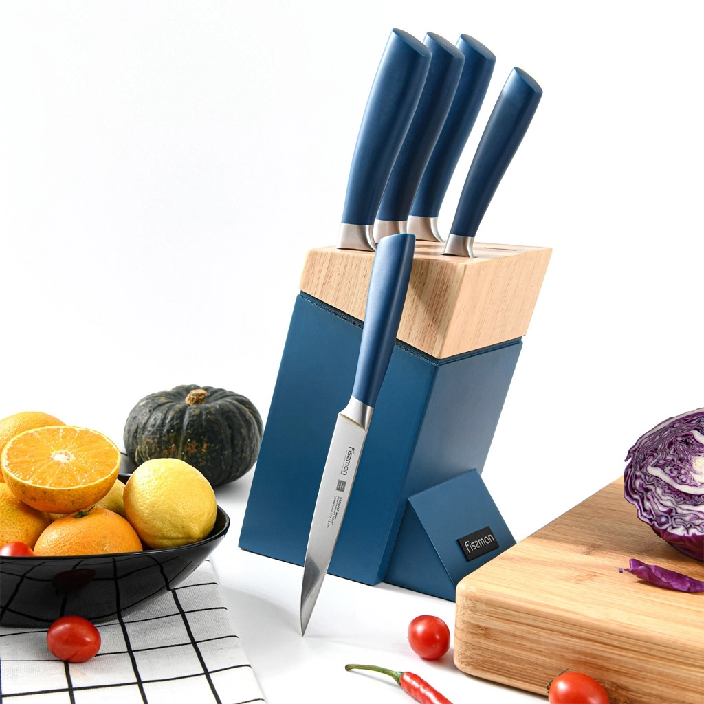 Набор ножей 6 пр. в деревянной подставке FISSMAN, 2696 рассрочка