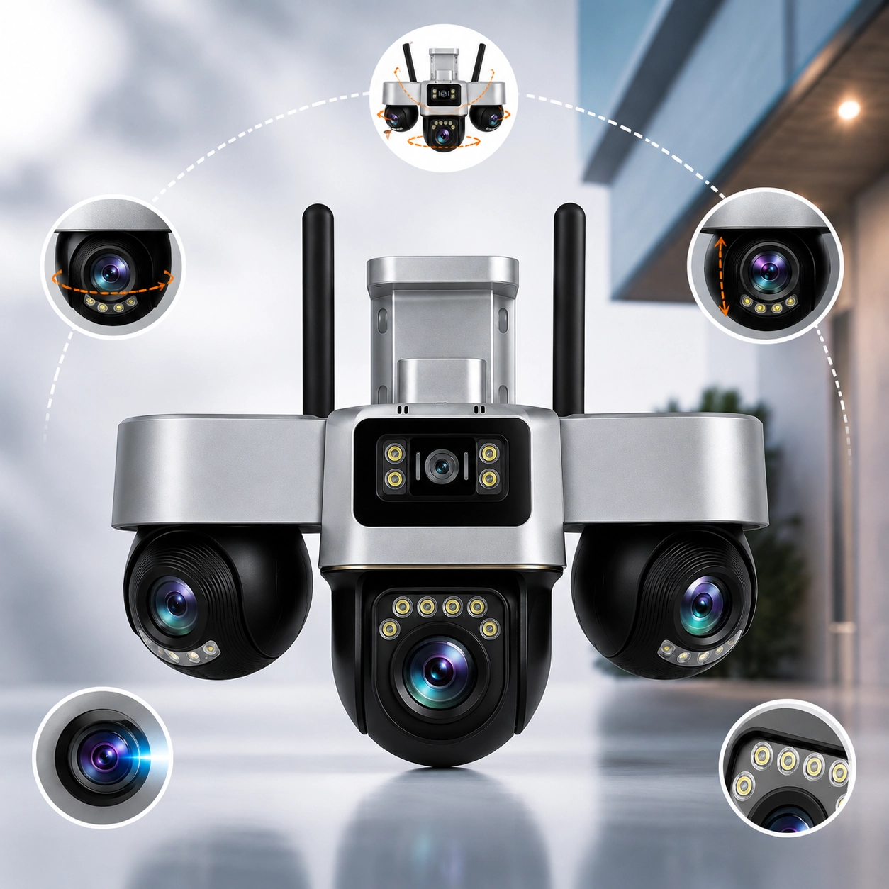 Уличная поворотная камера SC30-4G  2MPx3 (SIM-карта) в Узбекистане