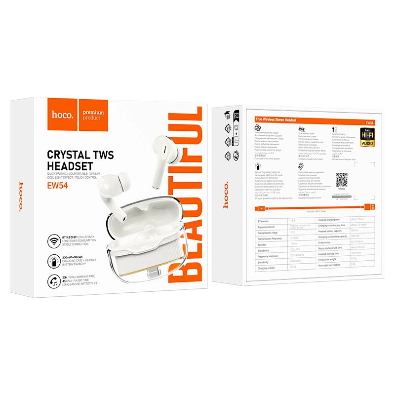 Беспроводные наушники Hoco EW54 молочный в Узбекистане