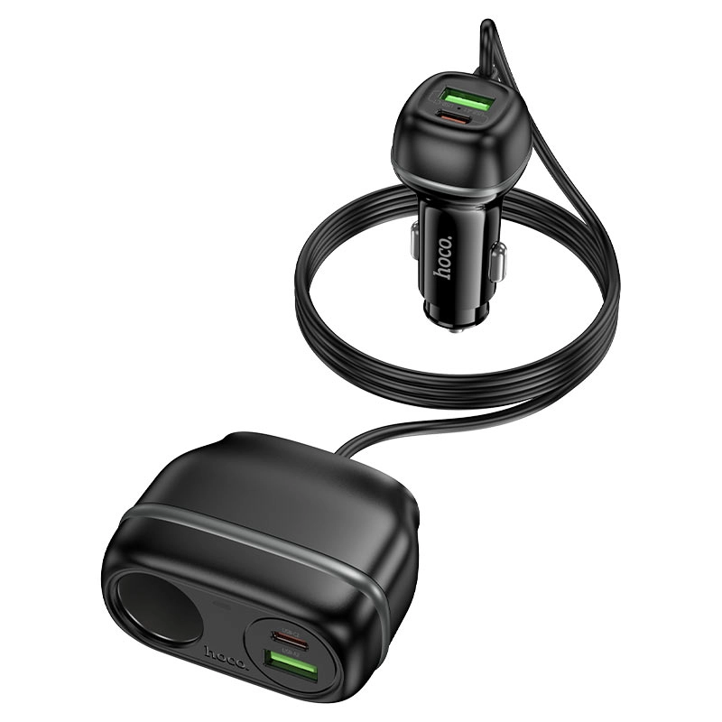 Автомобильное зарядное устройство Hoco Z59A Rank 240W Car Charger - черный рассрочка