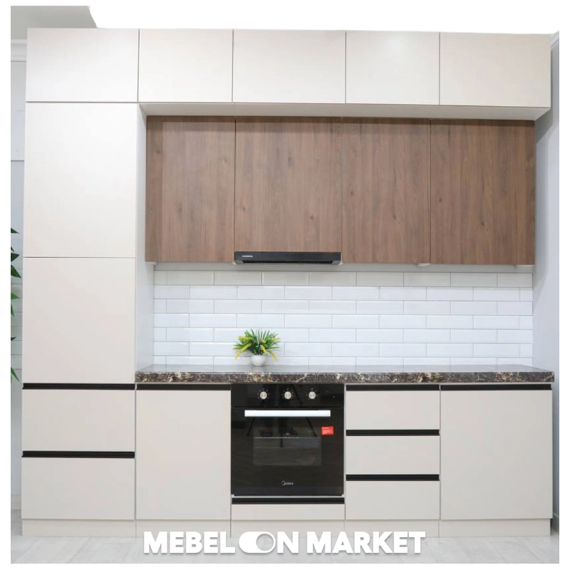 "Kosandra" oshxona garnituri, 3,4 metr, Beige sotib olish