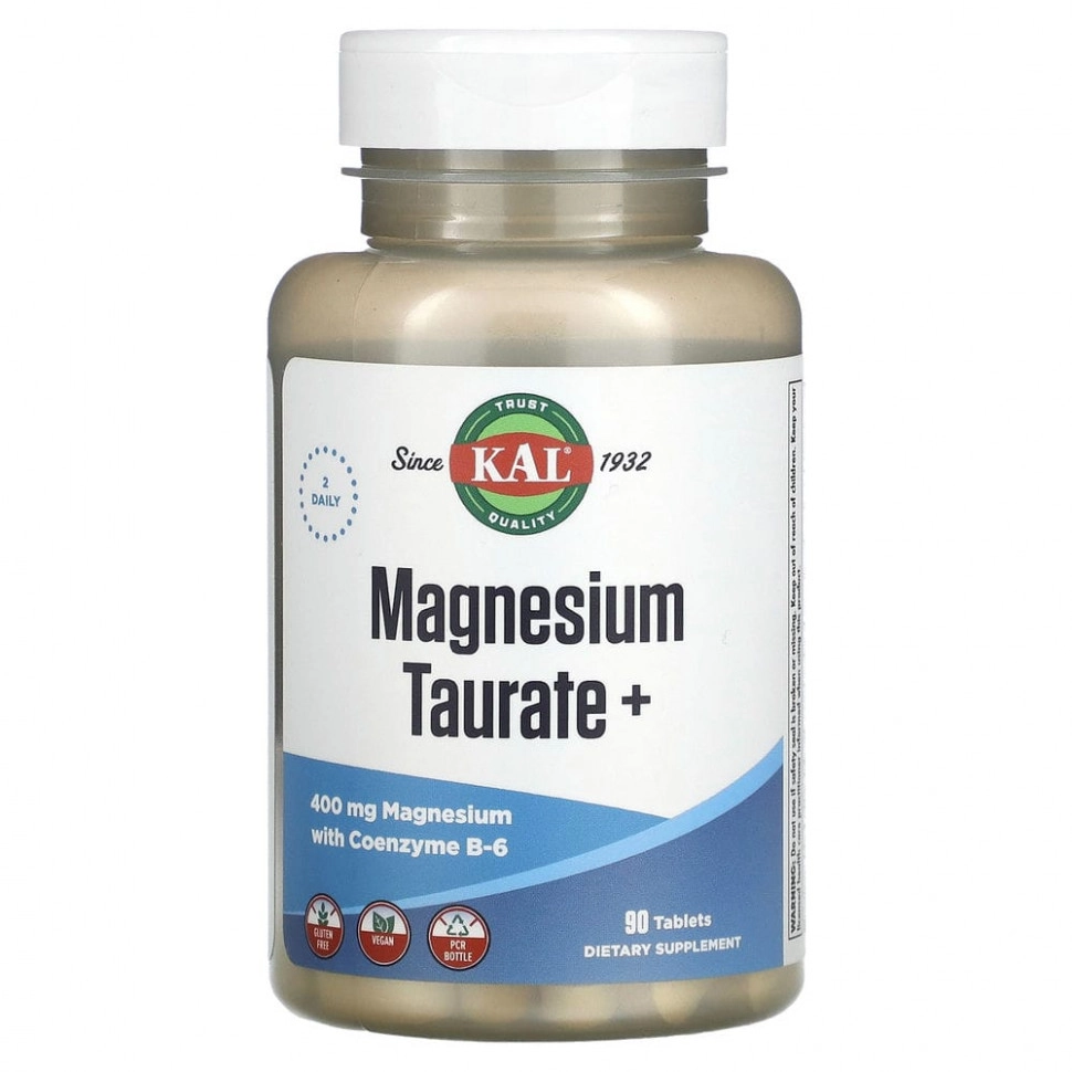 KAL, Magnesium Taurate+400mg, 90 tabletka (36975) sotib olish