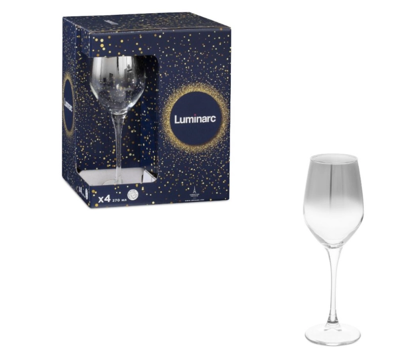 Набор бокалов Luminarc Celeste Серебряная 350 мл 4 шт (O0094) рассрочка