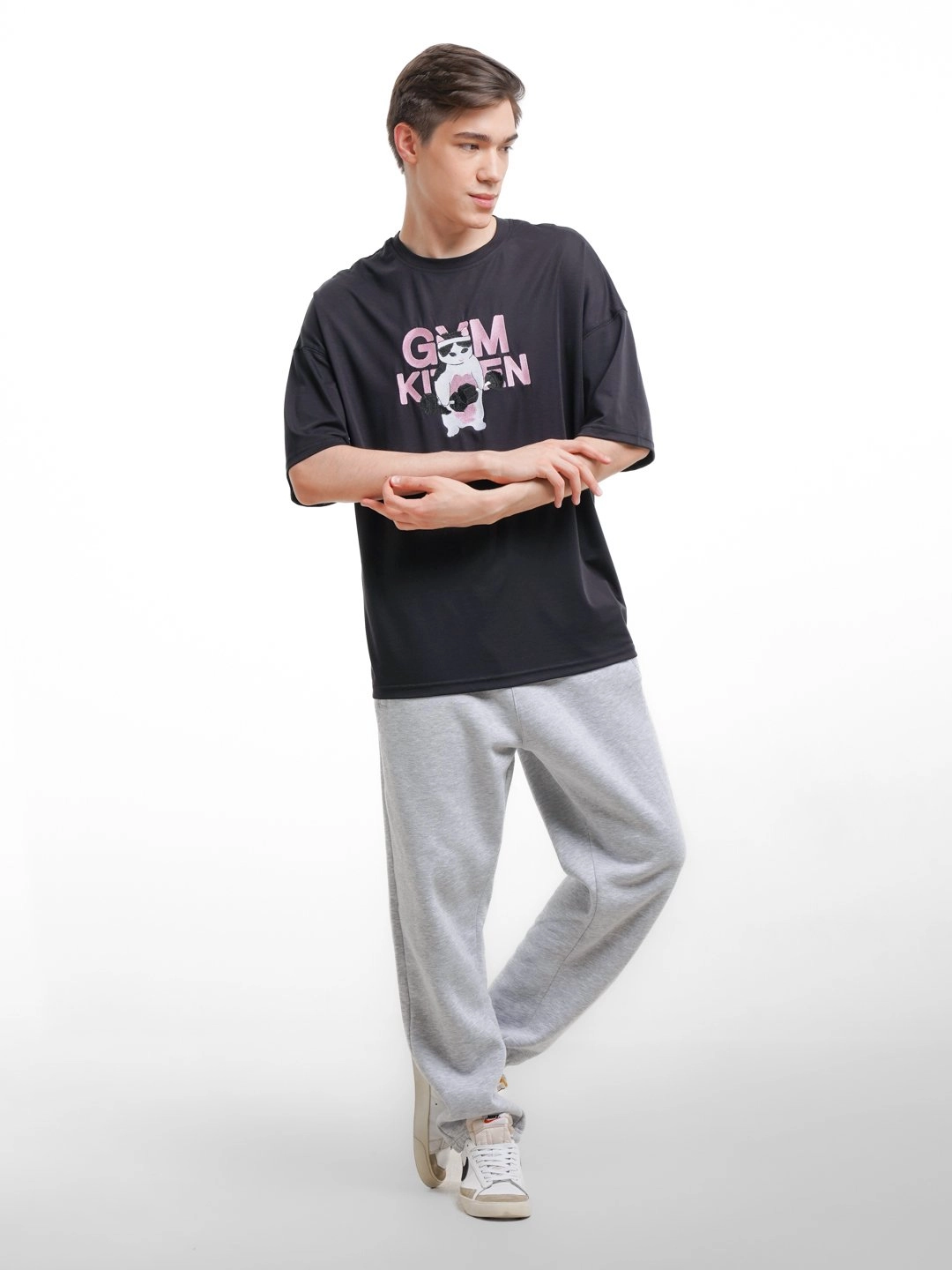 Мужская футболка, с принтом "GYM кошка" XXL недорого