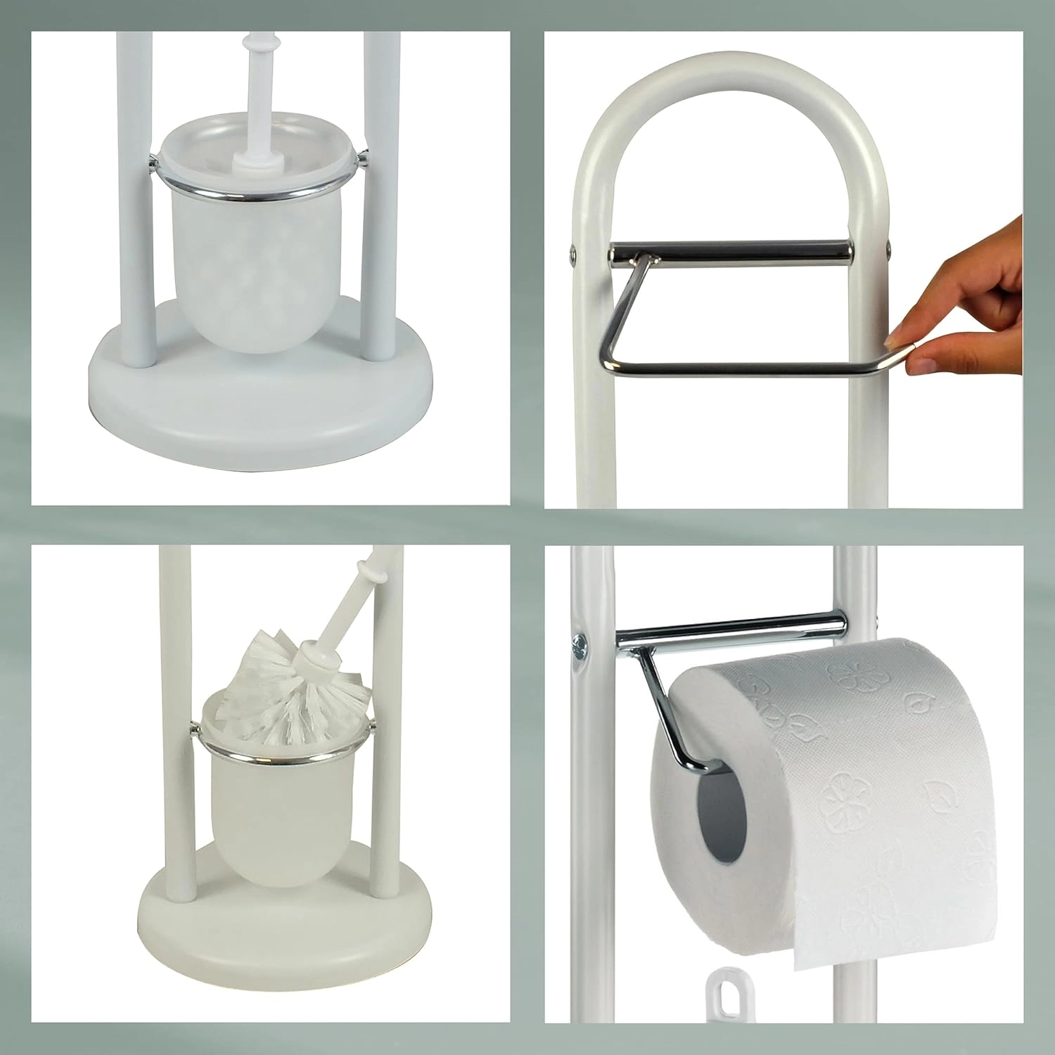 Unitaz uchun Kela Linda oq cho‘tka va ushlagich 20975 arzon