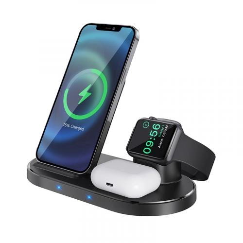 Беспроводное зарядное устройство BOROFONE BQ10 Wise source 3-in-1 - фото №5 Беспроводное зарядное устройство BOROFONE BQ10 Wise source 3-in-1 онлайн