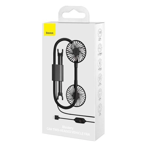 Baseus Blustery car dual fan (Black) avtomobil ventilyatori onlayn
