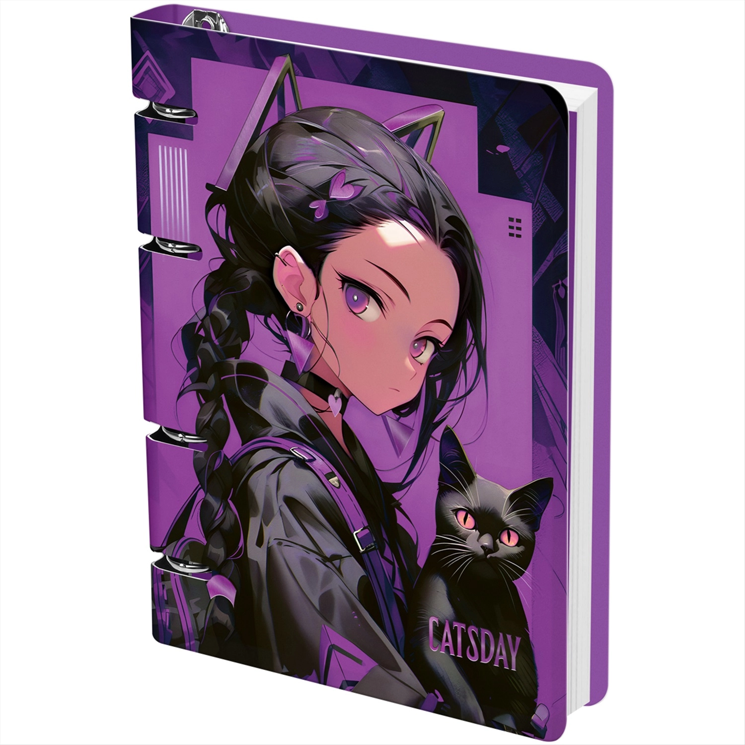 Тетрадь на кольцах А5, 100л MESHU Catsday купить