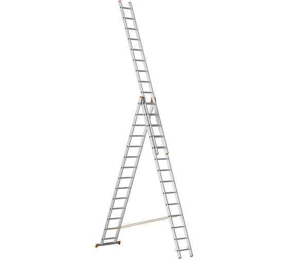 Лестницы Sarayli индустриального типа двухсекционная алюминиевая 3х14 купить