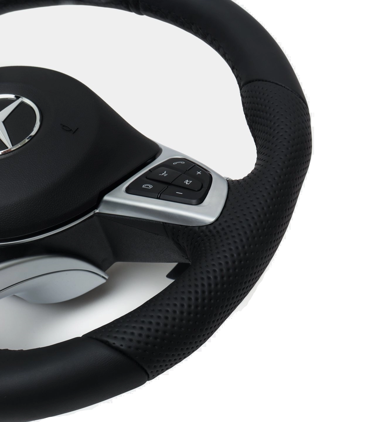 Avtomobil ruli Mercedes 205 Tiptronik RL, charmli, qora - rasm №4 Avtomobil ruli Mercedes 205 Tiptronik RL, charmli, qora O'zbekistonda