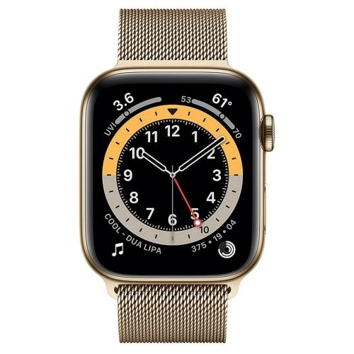 Смарт часы Apple Watch Series 6 GPS + 4G 44mm Stainless Steel Case with Milanese Loop (Gold) недорого