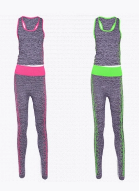 Fitness uchun ayollar kiyimi 2097 (pink, green) arzon