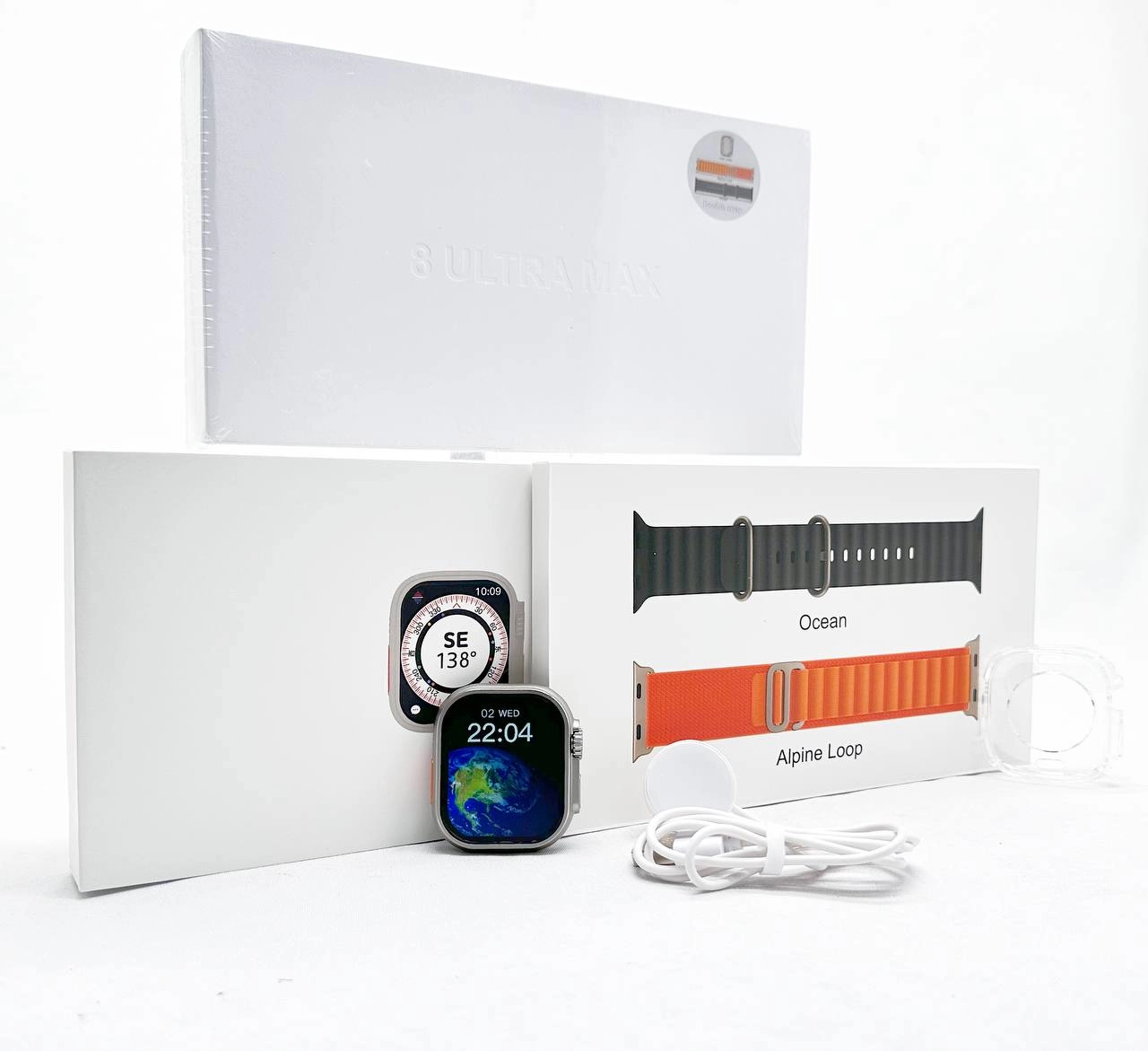 Смарт часы Watch 8 Ultra Max 49mm black/orange рассрочка