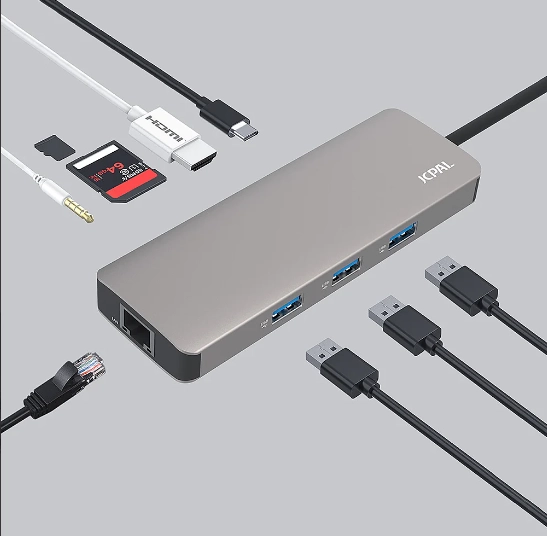 Многофункциональный адаптер Jcpal USB-C 9-Port Hub недорого