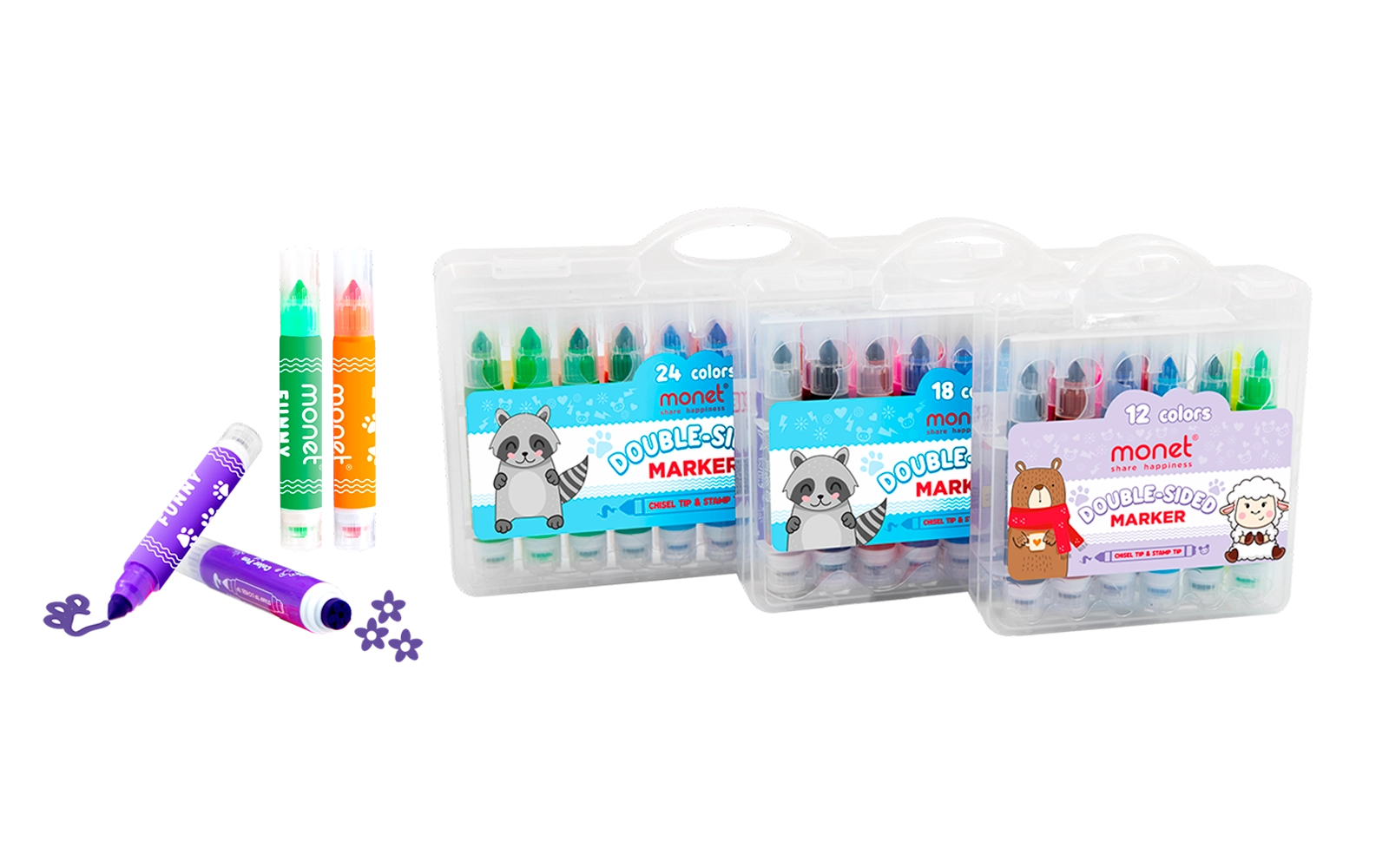 Набор фломастеров со штампом &laquo;Funny&raquo; 18 цветов купить