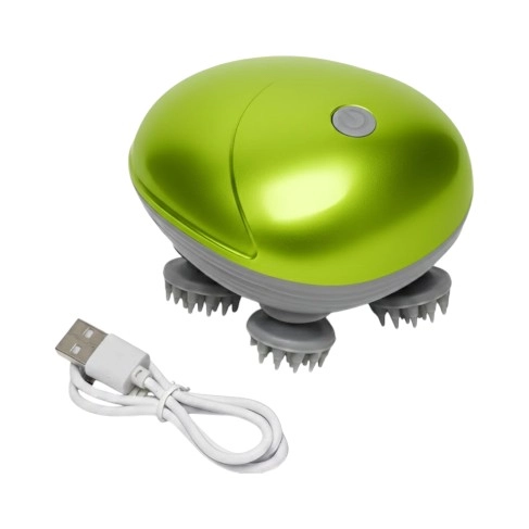 Массажер для головы, электрический, "пальчиковый", лица, шеи, спины, плеч , Green купить