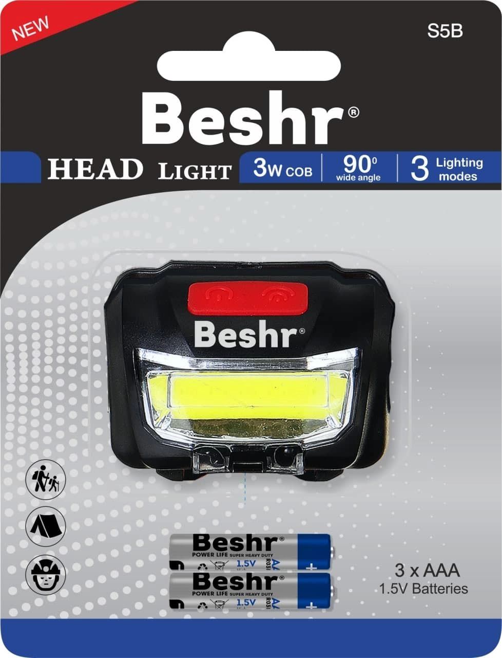 Фонарь Beshr HEADLIGHT S 58 3XAAA 1,5V купить