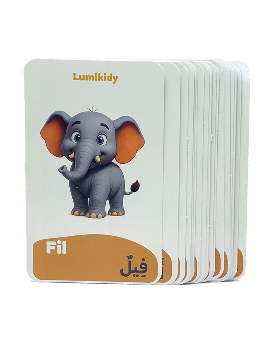 Bolalar rivojlanishi uchun kartochkalar: Yovvoyi hayvonlar - الحيوانات البرية (arab tilida) onlayn