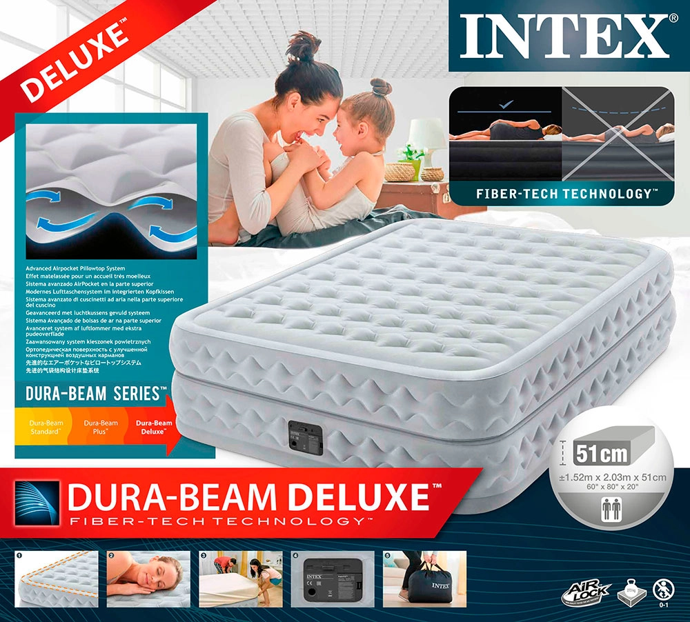 Intex 64490 shishirilgan krovati O'zbekistonda