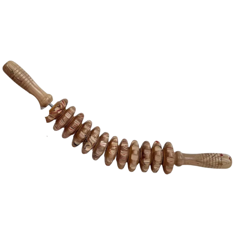 Деревянный массажер роликовая "скалка" для массажа, антицеллюлитный для тела купить