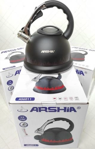 Arshia (qora) hushtakli va indikatorli choynagi sotib olish