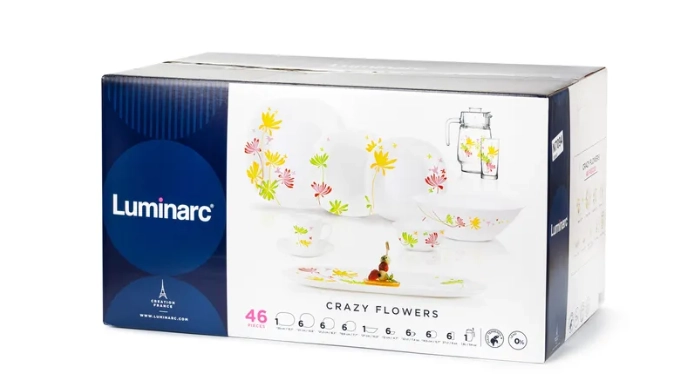 Luminarc Crazy Flower 46 ta element Stol servisi arzon