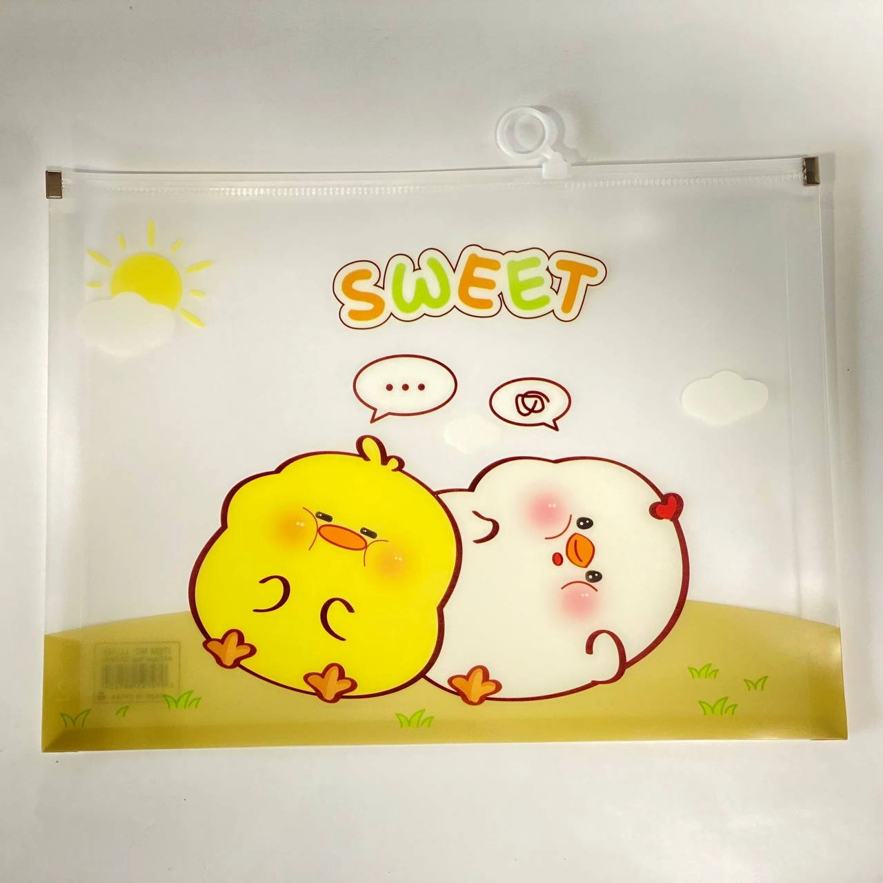 Папка для канцелярии Sweet A4 "Цыплята", с рисунком, пластиковая купить
