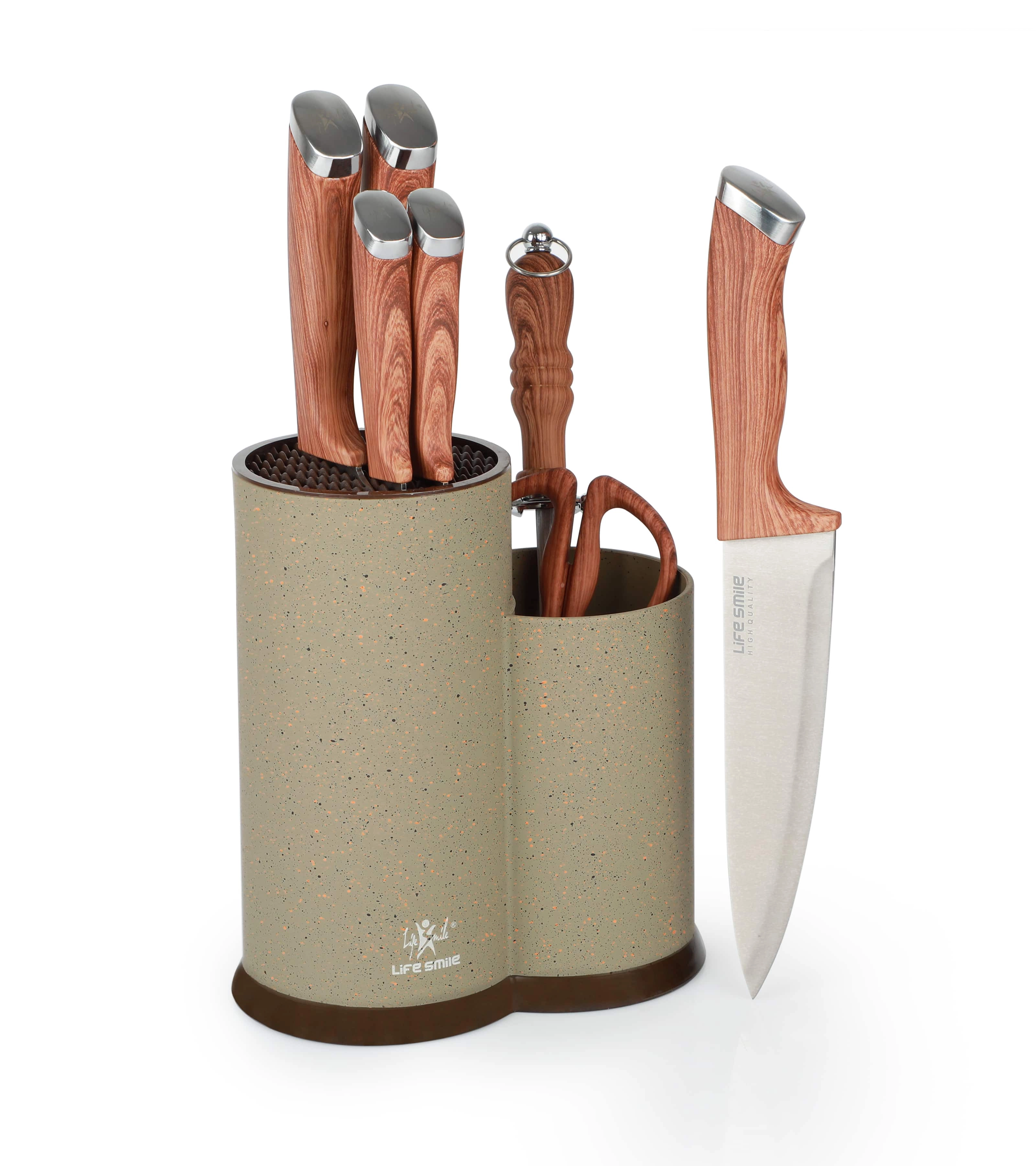 Набор ножей от Life Smile  (8 предметов круглый) купить