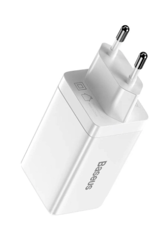 Baseus 65W GaN3 Pro White zaryadlash qurilmasi O'zbekistonda
