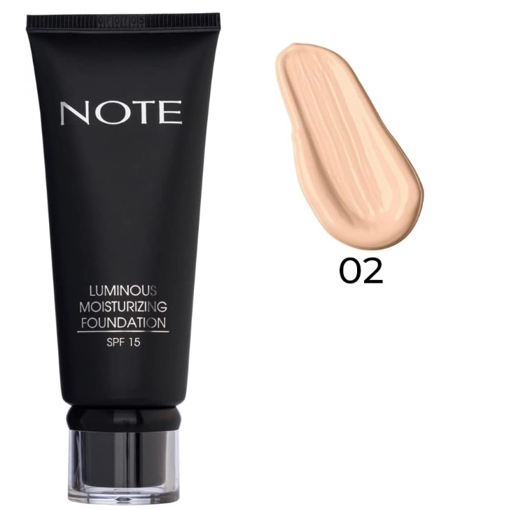 Note Luminous Moisturizing Foundation 02 natural beige SPF15 30 ml tonal kremi sotib olish