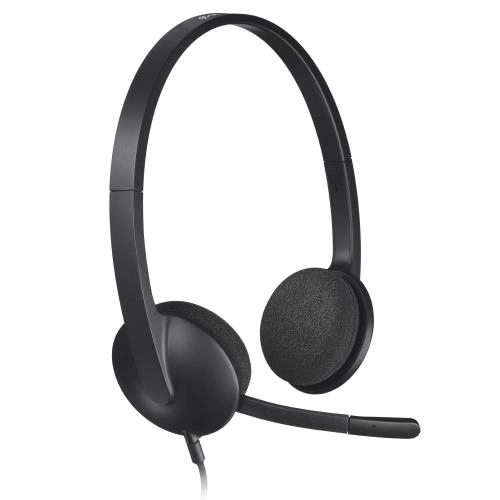 Logitech USB Headset H340 kompyuter quloqchini , Black - rasm №2 Logitech USB Headset H340 kompyuter quloqchini , Black sotib olish