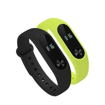 Силиконовый ремешок для Mi Band 2 Strap (Black, Green) купить