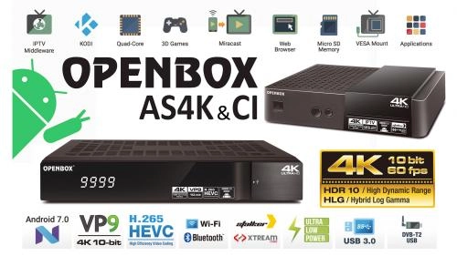 Спутниковый Android-ресивер Openbox AS4K CI Ultra HD онлайн