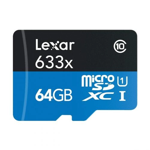 Lexar microSDHC Class 10 UHS Class 1 633x 64GB xotira kartasi sotib olish