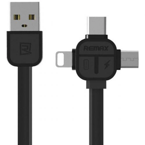 Кабель Remax LESU RC-066TH 3В1 (LIGHTNING + MICRO USB + TYPE-C) 1M  купить